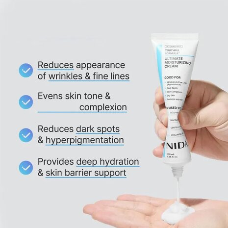 NIDA Korea Hydraterende Ultieme Cr&egrave;me Retinol Revitaliserende Oogcr&egrave;me Anti-Aging Ultimate Moisturizing Cream Hui