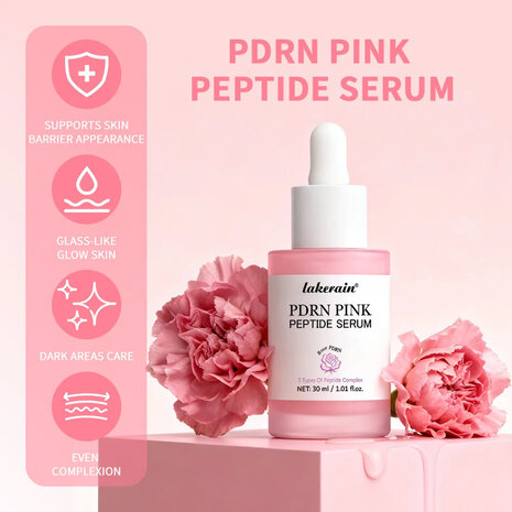 Lakerain PDRN Pink Peptide Skincare Set &ndash; Hydrating Toner & Serum &ndash; Anti-Aging, Glow & Skin Renewal