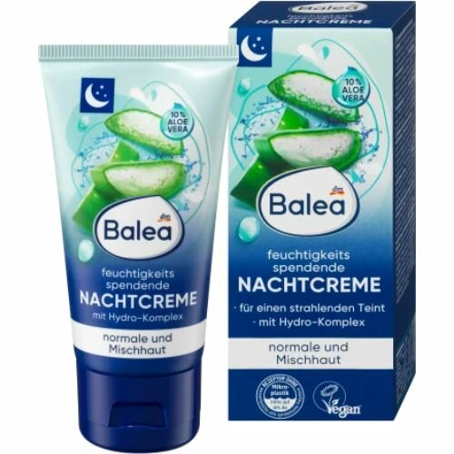 Balea Hydraterende nachtcr&egrave;me, 50 ml - Blauw / Lichtblauw  1