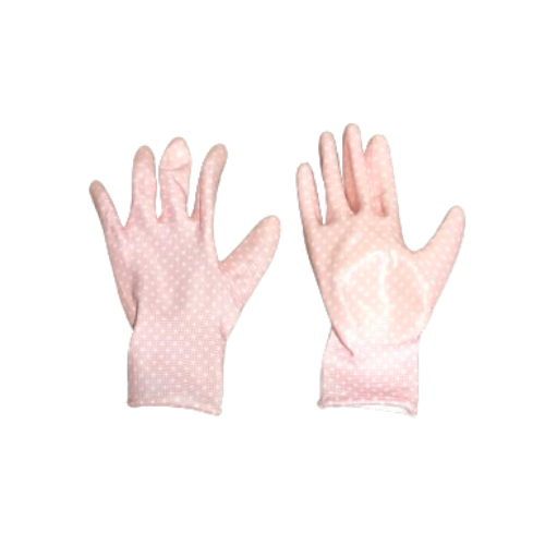 Tuin handschoenen met stippen - Roze / Wit - Polyester -  Work gloves 2