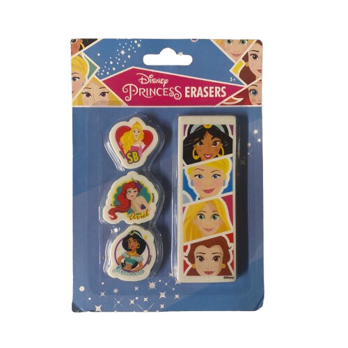 Disney Princes gum -  Multicolor - Set 4 - Prinsessen - Erasers