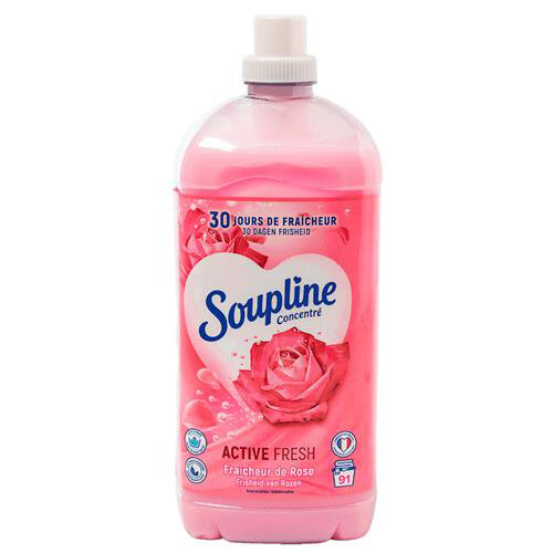 Soupline Wasverzachter Active Fresh - 91 Wasbeurten -2L &ndash; Frisheid Van Rozen &ndash; 30 Dagen Frisheid