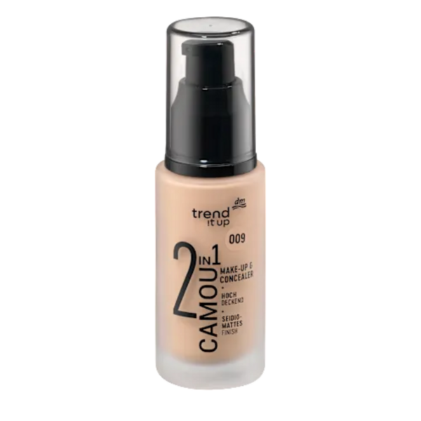  Trend it up Foundation 2 in 1 Concealer 009 - 30 ml - 2-in-1 vloeibare poeder en concealer Camou 009 - 30 ml