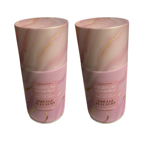 Interieurparfum &quot; Indulge Luxury &quot; - Set van 2 - Roze - Metaal / Kunststof - 250 ml - Luxe Huisspray -  Huisparfum - 