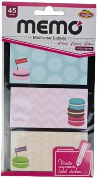 Memoblok - Zelfklevend - School / Kantoor - Wit / Roze - Papier - 150 x 100 mm - 60 sheets