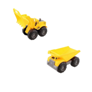 Speelgoed Bouw voertuigen  - Geel - Set van 2 -  + 18 maanden - binnen en buitenspeelgoed 1