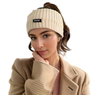 Winter Fashion Hoofdband OPULENCE - Beige - Polyester - Haaraccessoire - Muts - Oorwarmer