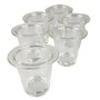 Yong Theelichthouder - Transparant - Glas - &Oslash; 8.5 x 8 cm - Set van 6