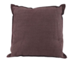 Sierkussen met bies MANUEL - Bruin - 45 x 45 cm - Vierkant