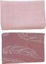 Theedoek JAIREY - Roze / Donkelroze - Set van 2 - Katoen - 50 x 70 cm