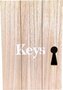 Sleutelkast FRANCIS - Wit / Bruin - Hout - voor 6 sleutels - Opening uitgesneden