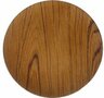 Decoratie bord / Designbord / Decoratiebord / met hout motief GERRIT - Lichtbruin / Zwart - Kunststof - &Oslash; 32.5 cm - Set 