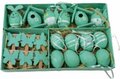 Paas decoratie hangers - Turquoise - Kunststof / Hout - 20 stuks - Ca. 3 cm - Pasen - Paastak - Paasdecoratie - Paashaas - Lent