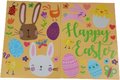 Pasen Raamstickers Happy Easter - Multicolor / Geel - Kunststof - 2 Vellen - Interieur - Feest