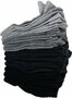 Unisex sokken 10 stuks KAYLEN - Zwart tint naar Grijs - Maat 27-30