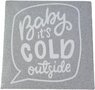 Glitter Canva - Baby It&#039;s cold Outside - Zilver - Decoratie - Muur - Schilderij