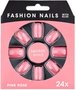Fashion Nails nep nagels &#039;&#039;Pink Rose&#039;&#039; - Roze - Kunststof - Set van 24