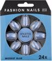 Fashion Nails nep nagels &#039;&#039;Modest Blue&#039;&#039; - Blauw - Kunststof - Set van 24