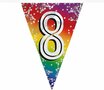 Feest vlaggenlijn &#039; 8 &#039; - 6 meter - 15 vlaggen - Multicolor - Verjaardag - Feest - Feestdagen