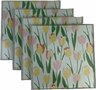 Onderzetters LIBELLE - Tulpen - Vierkant - Multicolor - Glas - 9 x 9 cm - Set van 4