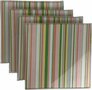 Onderzetters LIBELLE - Streeppatroon - Vierkant - Multicolor - Glas - 9 x 9 cm - Set van 4