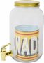 Limonadetap LEMONADE - Goud / Transparant - Metaal / Glas - 3 Liter - Watertap - Water - Drinken - Drinktap - Tap - Zomer