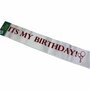 Its My Birthday Sjerp - Wit / Rood - Polyester - 144 x 11 cm - 1 stuk - Verjaardag - Decoratie - Feest - Jarig