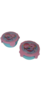 Vershoudbakje met deksel Peppa Pig - Roze / Blauw - Kunststof - &oslash; 10 x h 6 cm - Set van 2 -  Snackbox / Lunchtrommel / Broodtrommel - hersluitbare fruitbakje 