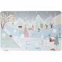Placemat met Schaatsende ijsberen - Wit / Multicolor - Polypropyleen - 43 x 28 cm - Set van 4 - Eten - Merry christmas - Ijsber