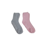  Sokken - Multicolor - Set van 2 - Huissokken - Kinder huissokken - Wollen sokken - Roze - Grijs - One size