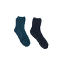  Sokken - Multicolor - Set van 2 - Huissokken - Kinder huissokken - Wollen sokken - Groen - Zwart - One size 