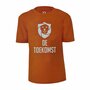 Oranje kinder T-shirt met tekst &#039;&#039;De toekomst&#039;&#039;- Oranje / Wit - Katoen - Maat 134 / 140 - Kinderen 