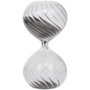 Zandloper FINLAY  - Transparant / Zwart - Glas - 7,7 x 15 cm - Stijlvol - Hourglas 1