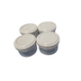  Mini saus cups MARTHA - Beige / Greige  / Transparant - Kunststof - 35 ml - vaatwasserbestendig - Set van 4 - &Oslash; 3,2