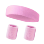 Sport zweetband set OLDSKOOL - Roze - Polyester - One Size - 3 stuks - Sporten - Sportaccessoire - Hoofdband - Polsbeschermer