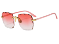 Zonnebril JETSET DUBAI - UV 400 - Transparent  / Roze - Glazen vierkante bril - Normaal Model - Shades - Unisex Heren  / Vrouwe