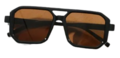 Zonnebril FESTIVAL  - UV 400 - Bruin / Print - Glazen vierkante bril - Normaal Model - Shades - Unisex Heren  / Vrouwen - Gradi