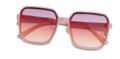 Zonnebril STUDIO 54 VIBES  - UV 400 - Roze / Roze - Glazen vierkante bril - Normaal Model - Shades - Vrouwen / Heren - Gradient