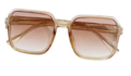 Zonnebril STUDIO 54 VIBES  - UV 400 - Roze / Transparant - Glazen vierkante bril - Normaal Model - Shades - Vrouwen / Heren - G