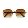 Zonnebril JETSET DUBAI - UV 400 - oranje / bruin / transparant - Glazen vierkante bril - Normaal Model - Shades - Unisex Heren 