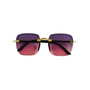 Zonnebril JETSET DUBAI - UV 400 - Donkerroze / Paars - Glazen vierkante bril - Normaal Model - Shades - Unisex Heren  / Vrouwen