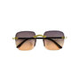 Zonnebril JETSET DUBAI - UV 400 - Donkerpaars / Lichtoranje - Glazen vierkante bril - Normaal Model - Shades - Unisex Heren  / Vrouwen - Gradient Color - Anti UV - Vintage Model - Kunststof / Polycarbonaat - Zwarte framestokjes