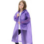Regenjas  / Poncho voor kids DRUPPIE  - Paars - One Size - Unisex - Met Drukknopen en Capuchon - Kinder Regenjas/ EVA - Lichtge