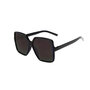 Zonnebril Monaco Jetset Girl  - UV 400 - Zwart / Zwart - Glazen vierkante bril - Chique Classy Vrouwen Model - Shades - Vrouwen