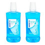 Mondwater - COOL MINT- 3 in 1 -500 ml - Set van 2 flessen -  Anti plak - Antibacterieel - Fluoride - Alcoholvrij