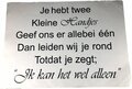 Muursticker - Quote - Zwart / Wit - 48 x 68cm - Artwork - Muur sticker - Trendy art - schilderij - Canvas