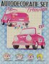 Auto decoratie Set Trouwen - Multicolor - Kunststof - Set van 4