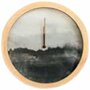 Wandklok Mist REN&Eacute;E - Bruin / Grijs - Hout / Glas - &Oslash; 29 cm