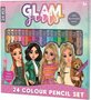 Glam Girls - Multicolor -24 kleurpotloden - Holografische print - 24 high quality Potloden - Colour Pencil Set