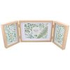 Drieluik fotolijst met houten frame JORGE - Lichtbruin - 49,5 x 2.5 x 17 cm